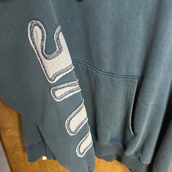 We The Free dark teal hoodie with cream logo trim / 168 original tag price - Picture 4 of 4